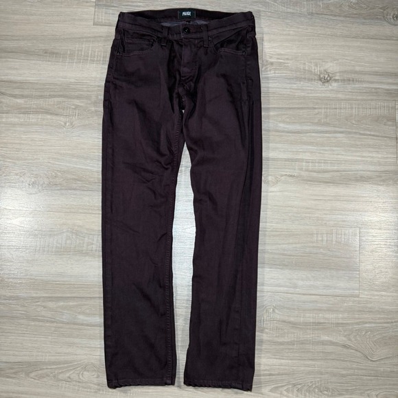 PAIGE Federal Men's Jeans Size 29x30 Rayon Blend Stretch Purple Casual Denim - Picture 1 of 8